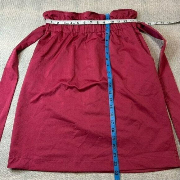 Women’s Pink High Rise Paperbag Skirt with Belt Size 8 Pockets - Picture 2 of 8